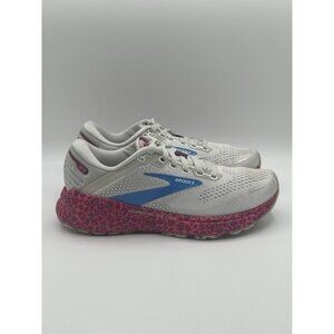 Brooks Adrenaline GTS 22 Womens Gray Pink Leopard Running 1203531B160 Size 6.5